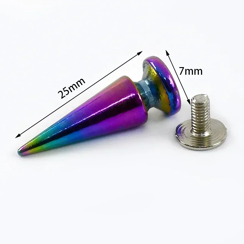 5/10/20 Stuks Metalen Kegel Studs Klinknagels Handtas Kledingstuk Punk Nagels Schoenen Portemonnee Schroef Knoppen Diy lederen Craft Hardware Accessoires: 10# / Antiek Messing