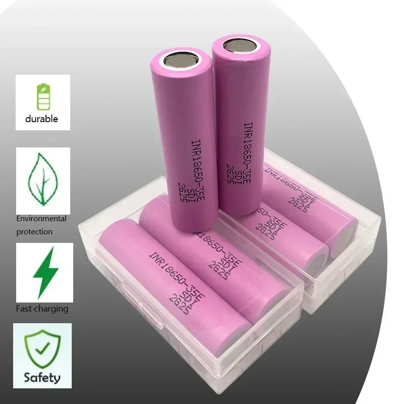 Wiederaufladbarer Li-Ion-Akku, 18650 3500 20 mAh Entladung Inr18650 35e 3500 mAh 18650 3,7 V, 100 % Original