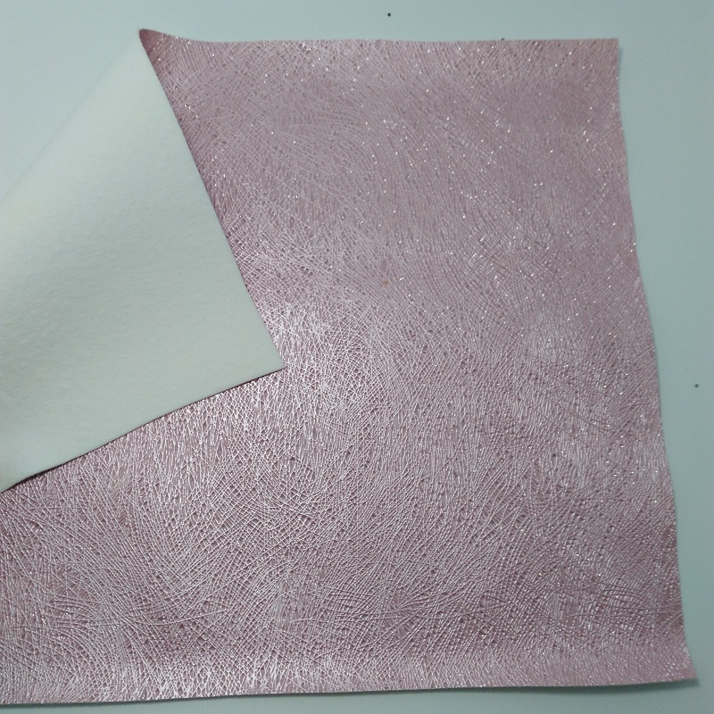 Paillettes roses et cuir rose épais pour accessoires de bricolage, 21x29CM, 1 pièce, S130B