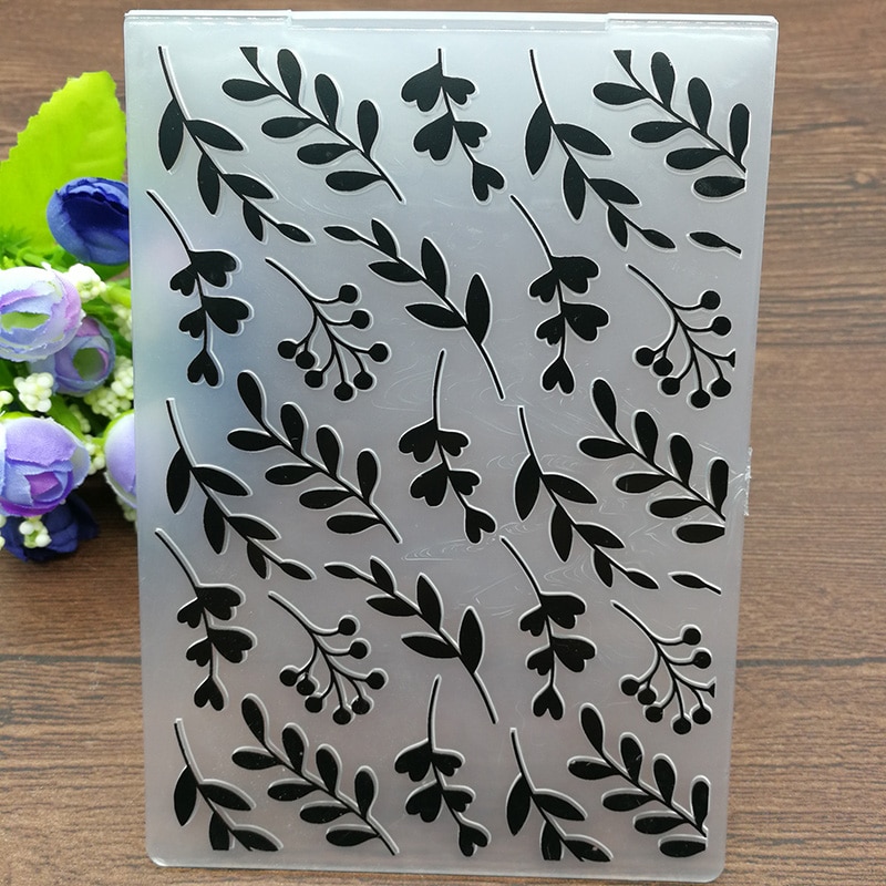 PLASTIC EMBOSSING FOLDER Tree Leaf DIY scrapbook album card packing decoration cutting dies paper craft