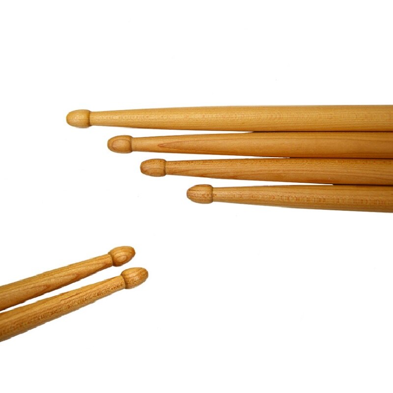 BeatBox Drum Sticks 5A Wood Tip Drumstick, Maple, 2 Pair For Beginner, Student or Band Player