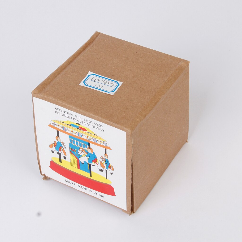 Colorful Carousel Model Tin Toys Collectible for Little Girls & Boys