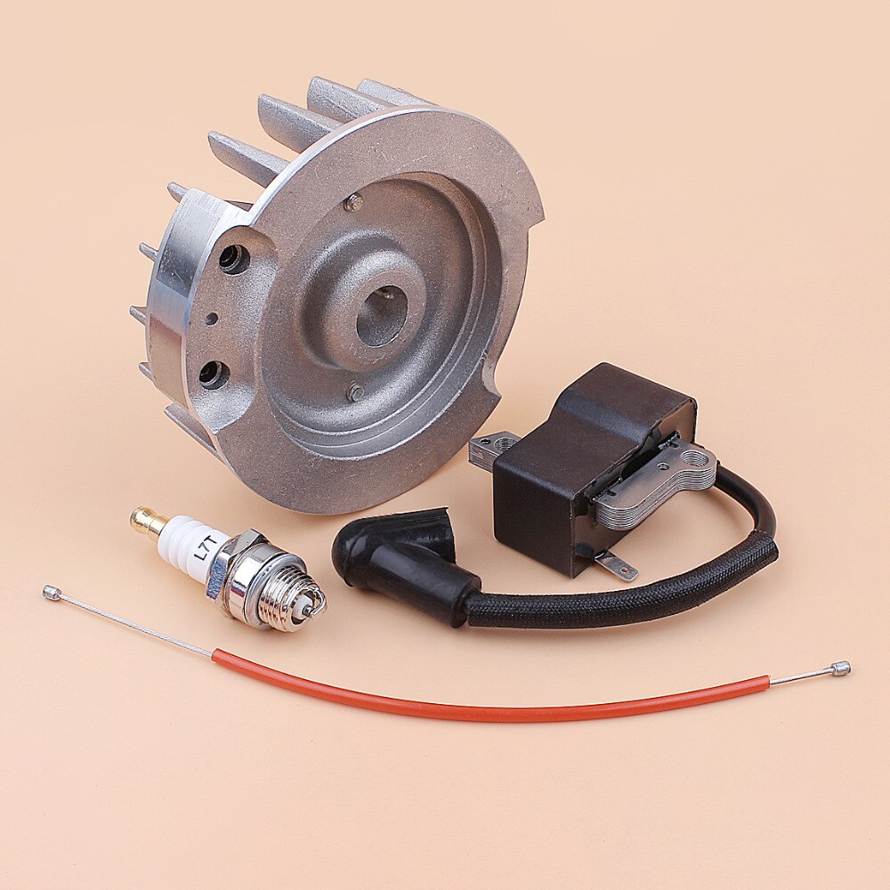 Flywheel Ignition Coil Module Throttle Cable Kit For HUSQVARNA 450 445 445E 450E Chainsaw Replacement Parts 544111801 573935701