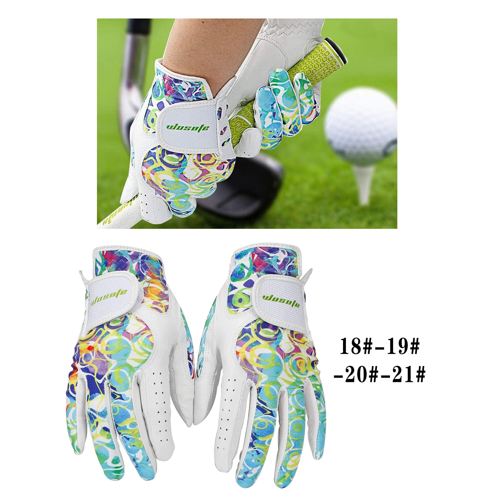 1 Paar Vrouwen Golf Handschoenen, Ademend Professionele Leer, Professionele Links &amp;