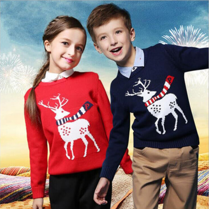 5-12Y adolescenti ragazze ragazzi maglione natalizio inverno autunno abbigliamento per bambini maglieria Pullover maglioni caldi per il nuovo anno 2022