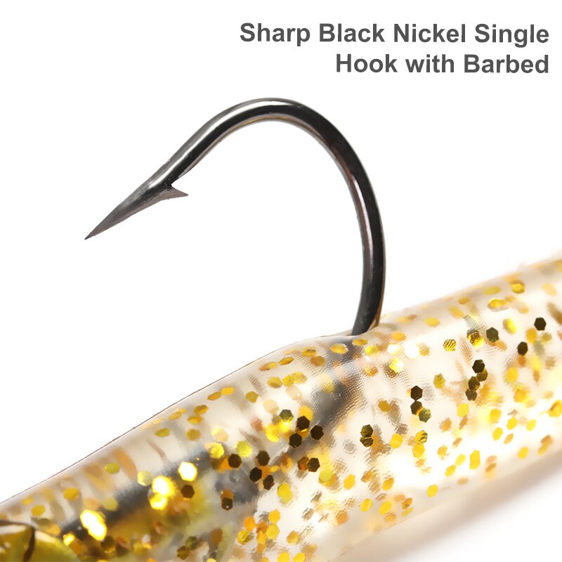 Mosodo jigghuvud mjukt bete 10g/19g/34g blygädda drag 3d fisköga fiske bete svans konstgjord jigg bete bas havsfiskeredskap