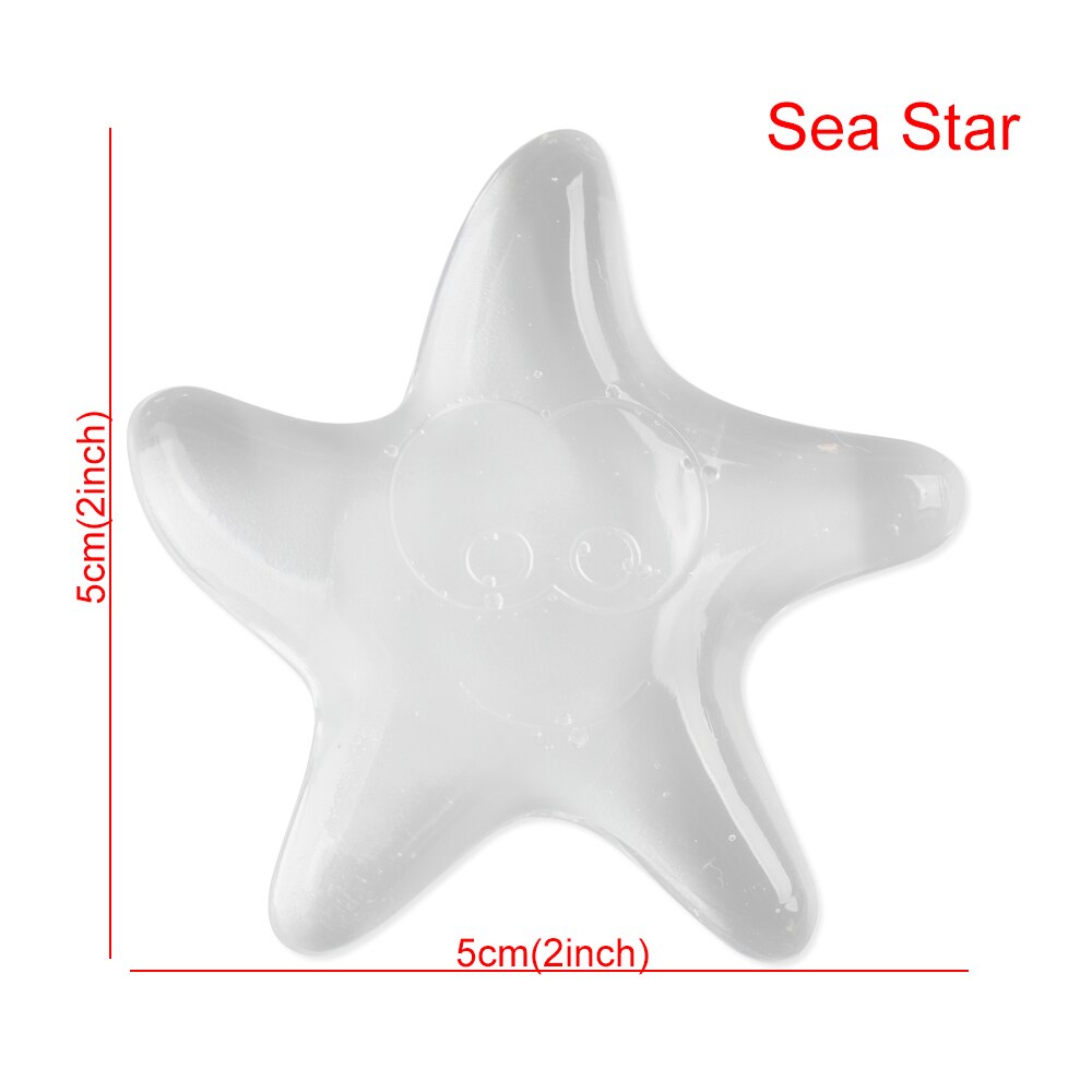 1PC Shockproof Rubber Door Stops Anti Collision Pads Waterable Mute Handle Bumpers Transparent Protection Sticker Wall Protector: Sea Star