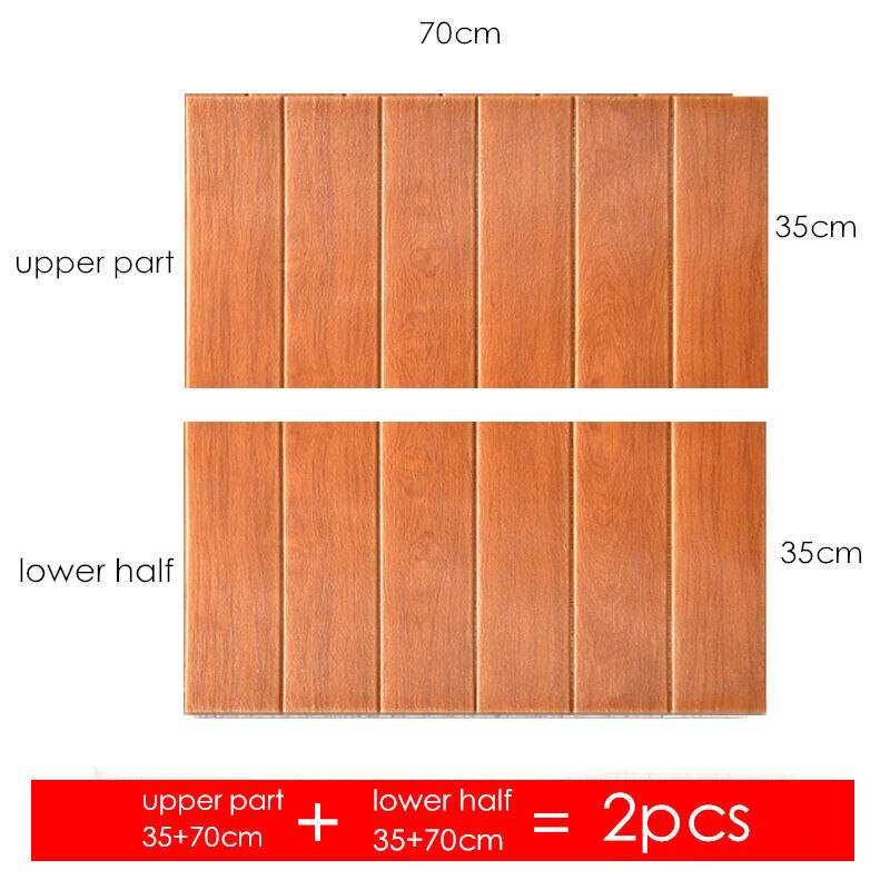 Home Decor Houten 3d Muursticker Woonkamer Pe Foam Waterdichte Wandbekleding Behang Voor Tv Achtergrond Kinderkamer Keuken: A