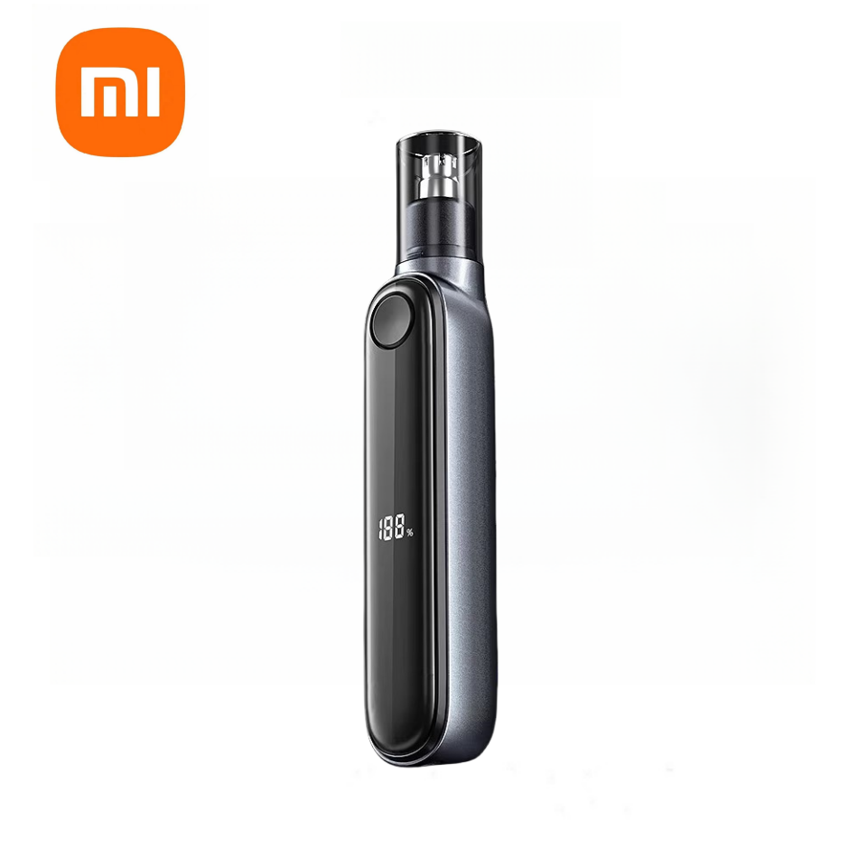 recortador de pelo de nariz eléctrico XIAOMI MIJIA 13000rpm pantalla Digital LED inteligente con recortador de cuchilla de doble filo para nariz: Gris oscuro