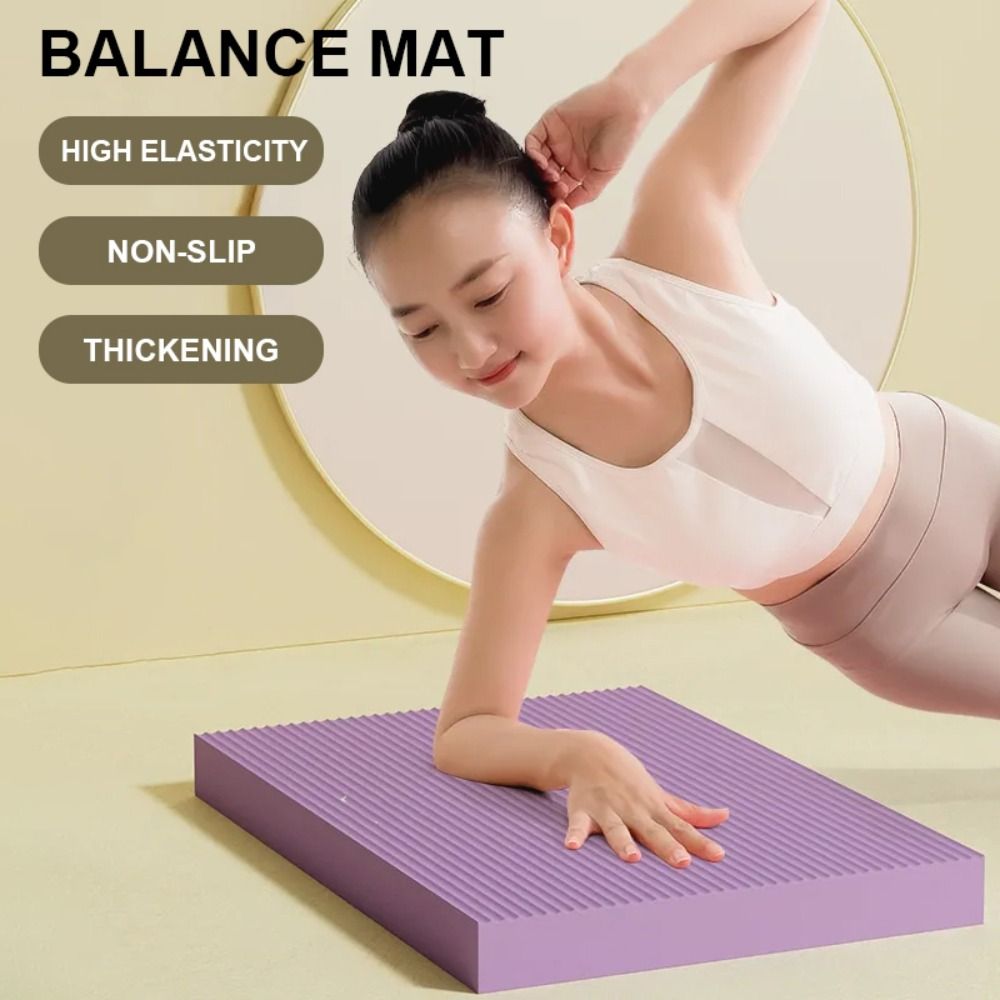 Sports NBR NBR Balance Pad Purple Black High Density Yoga Mat Support Balance Pad