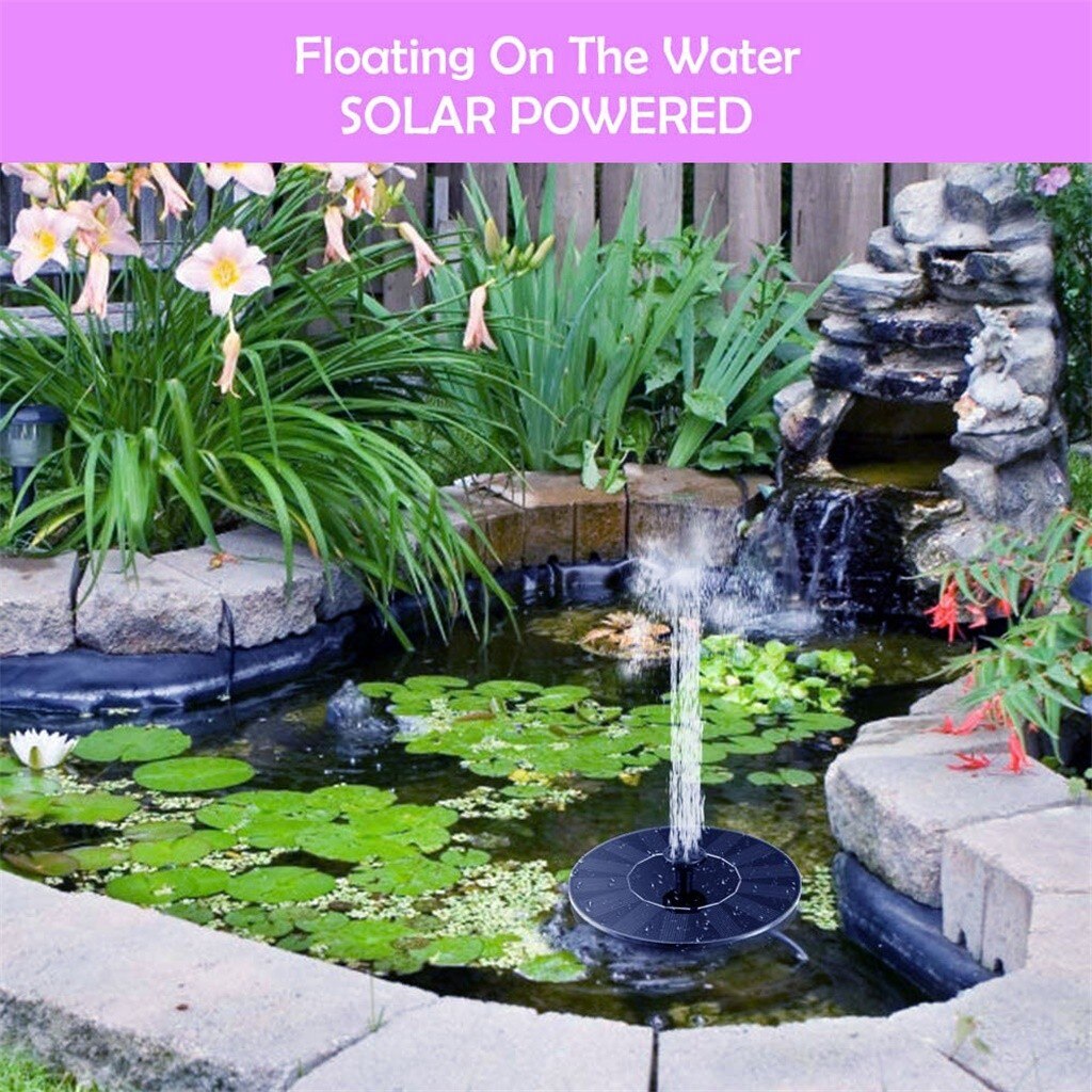 4 Nozzle Solar Powered Fountain Garden Pool Pond Decoration Solar Panel Floating Fountain Water Pump Outdoor Bird Bath Fountain2