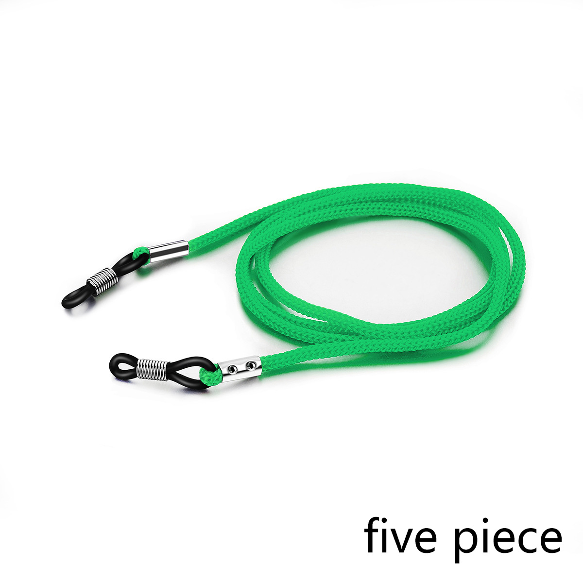Soporte de correa para gafas ajustable de 5ps, cuerda antideslizante para gafas, cordón de cadena para gafas de sol deportivas, retenedor de gafas para mujeres y hombres: Verde