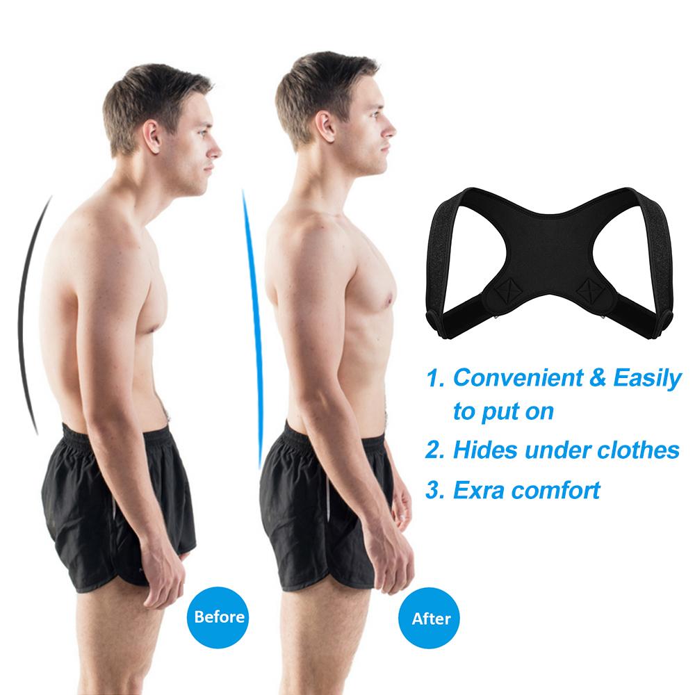Terug Houding Corrector Houding Correctie Sleutelbeen Wervelkolom Corrector Unisex Terug Schouder Lumbale Brace Ondersteuning Riem Verstelbare