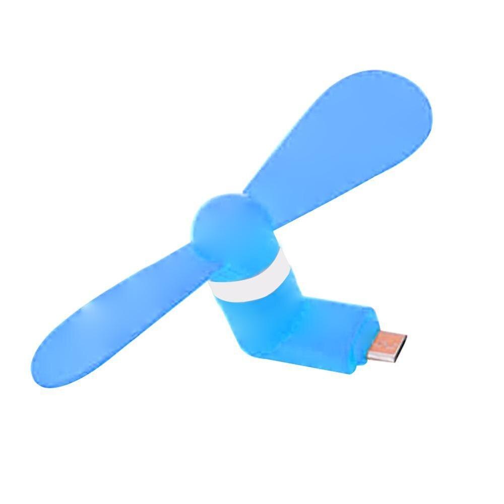 Usb mobil liten fläkt strömkylning minifläkt resor bärbar dator tangentbord dator skrivbord flexibel: Blå
