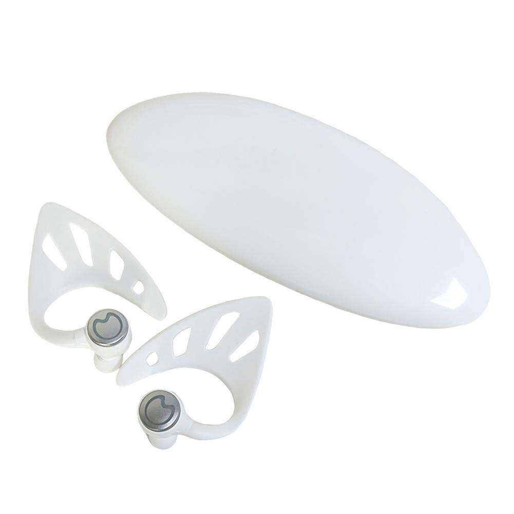 Elf Ear Appearance Headphones Stereo Sound Noise Reduction Bluetooth-compatible Wireless Elf in-Ear Earbuds with Charging Case: WHITE
