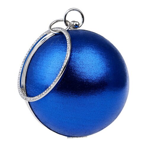 Ball Diamond Tassel Women Party Metal Crystal Clutches Evening Wedding Bag Bridal Shoulder Handbag Wristlets Clutch: blue1