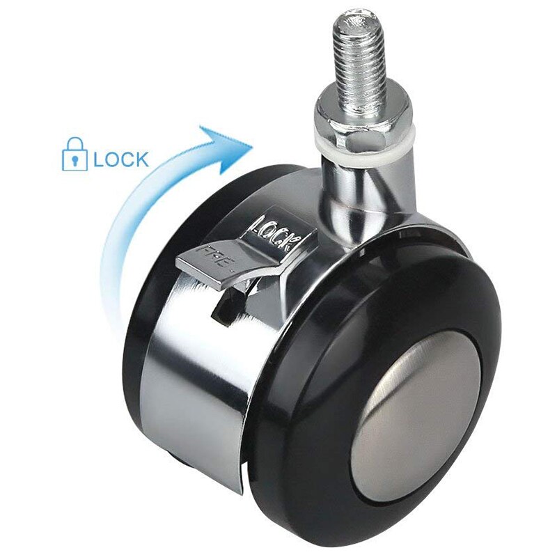 4 Pack 2-inch Swivel Castor Zinc Alloy Screw 360 Celsius Caster Wheels Heavy Duty for Trolley Furniture Caster