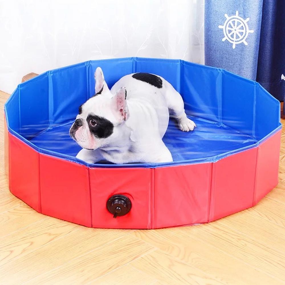 Multi-Use PVC Dog Bath Pool Pet Air Inflation Folding Swimming Pool Bathtub Dogs Pet Bathing Washer Tub Tough Portable Bath Tubs