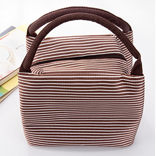 Thickening aluminum foil Stripe Oxford lunch bags keep lunch box warm for women waterproof Lunch bag student Bento bag MMB-007: lunch box
