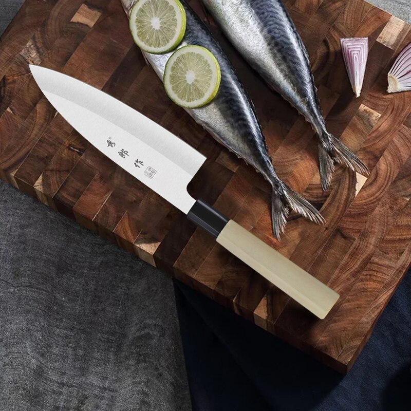 Professionele Sashimi Keukenmes Sashimi Zalm Sushi Mes Rvs Sashimi Mes