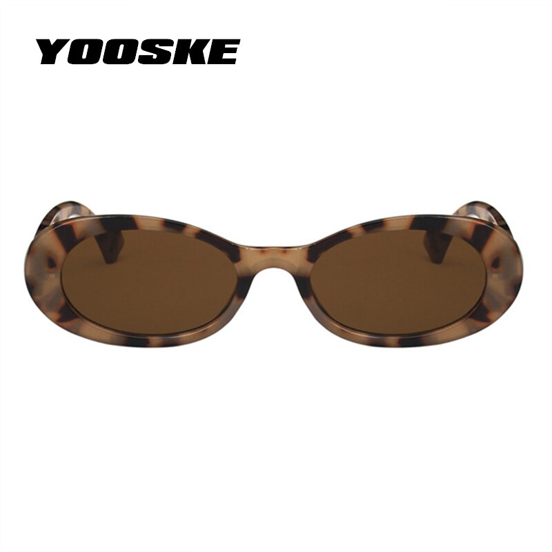 Yooske vintage ovale zonnebril voor dames en heren, retro merk kleine zonnebril, gradiënt ronde bril  uv400