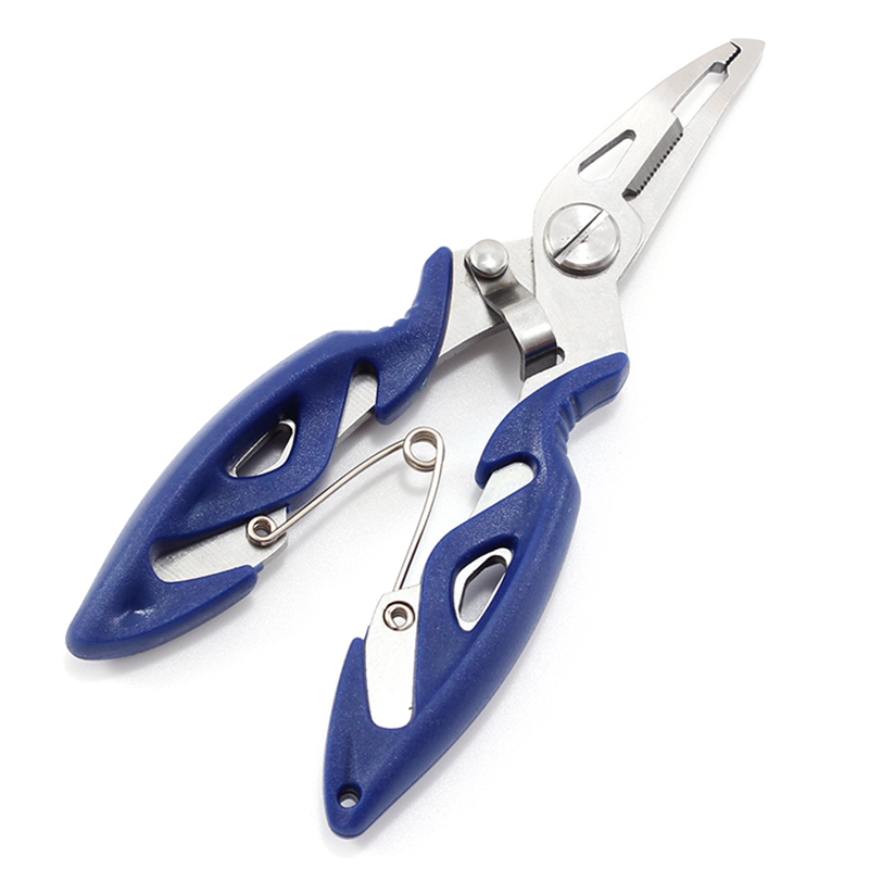 Tijeras multifunción, alicates de pesca, tijera, línea trenzada, cortador de señuelo, removedor de anzuelos, herramienta de aparejos de pesca, pinzas para cortar pescado: Naranja