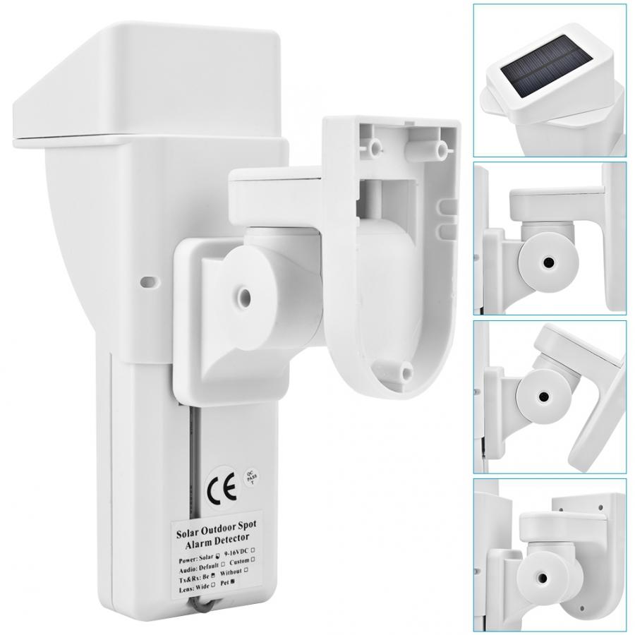 Wireless Outdoor Solar Motion Sensor Waterproof Detector Infrared Security Alarm System Infrared Alarm Detector