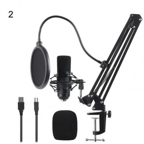 Microfono di registrazione BM700/BM800 basso consumo energetico Kit microfono USB 192/24bit regolabile per canto: 2