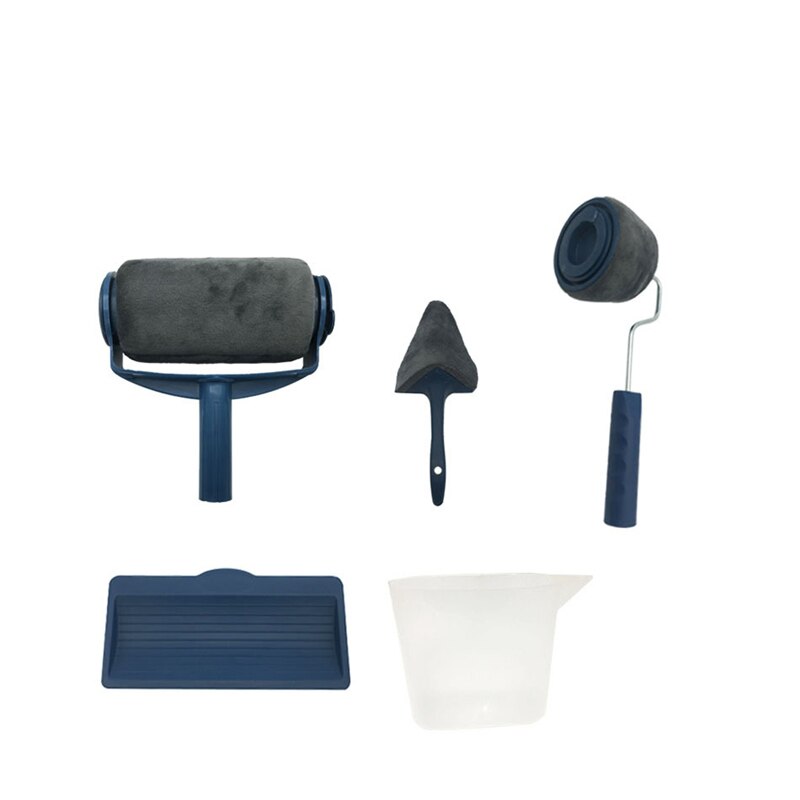 7pcs Multifunctional Paint Runner Pro Roller Brush Tools Set Paint Roller Set Room Wall Painting Brushes Set Home Repack Tool