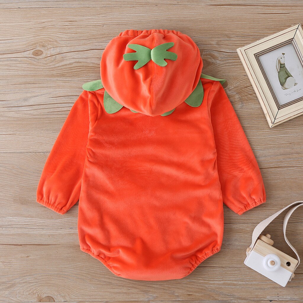 Mon premier Halloween 3m-24m bébé barboteuse -né bébé garçons filles à manches longues Halloween citrouille veste à capuche barboteuse -né salopette @ 46