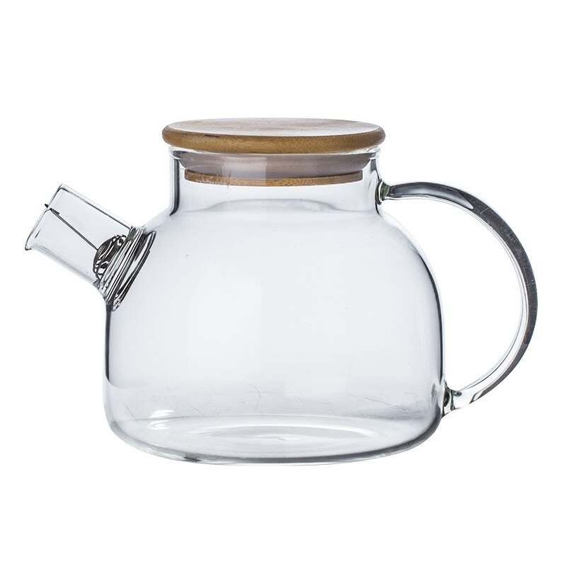 Slanghåll värmebeständiga flaskor kallvattenkannor hög borosilikatglasflaska stor kapacitet 34oz 61oz med koppar