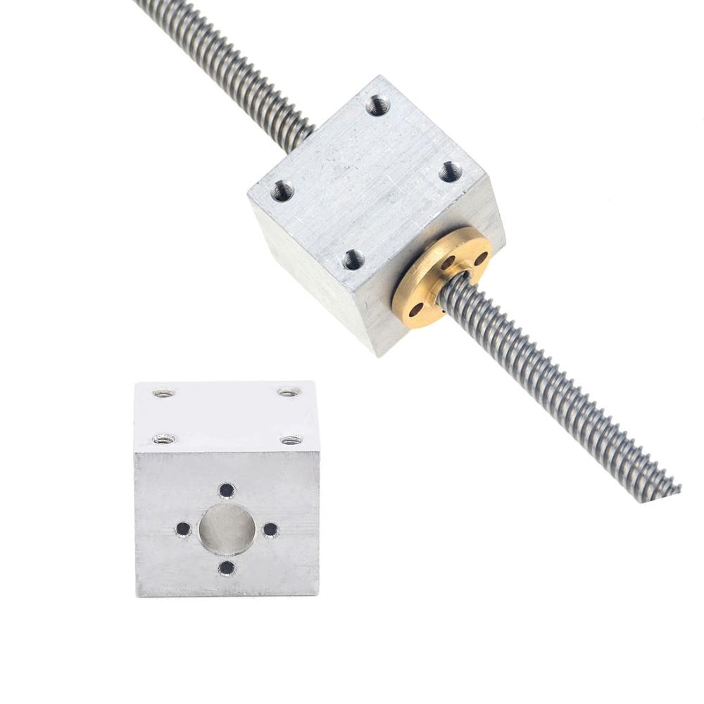 T8 Lead Screw Nut Housing Bracket For 3D Printer Parts T8 Trapezoidal Lead Screw Conversion Nut Seat Aluminum Block