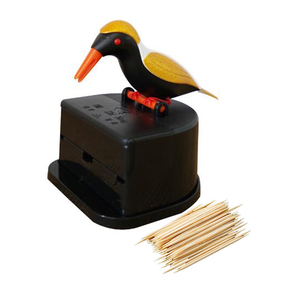 Cute Hummingbird Toothpick Dispenser Automatic Bird Toothpick Box with Toothpick Cleaning Teeth Secret Stash Tandenstokers 2: 05