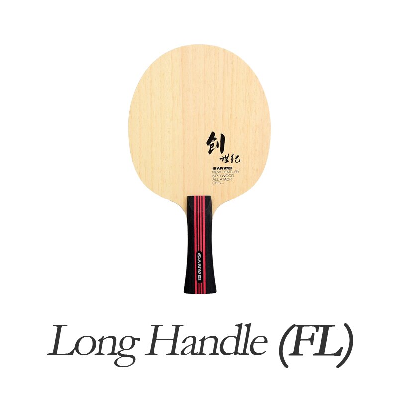 SANWEI Century Table Tennis Blade (5 Ply Wood, Allround) Racket Ping Pong Bat Paddle: Long Handle FL