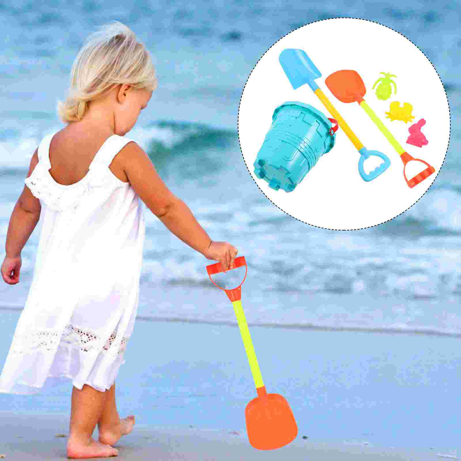 1 Set 6 pezzi giocattoli da spiaggia per bambini Set di giochi divertenti giochi da gioco (colore casuale)