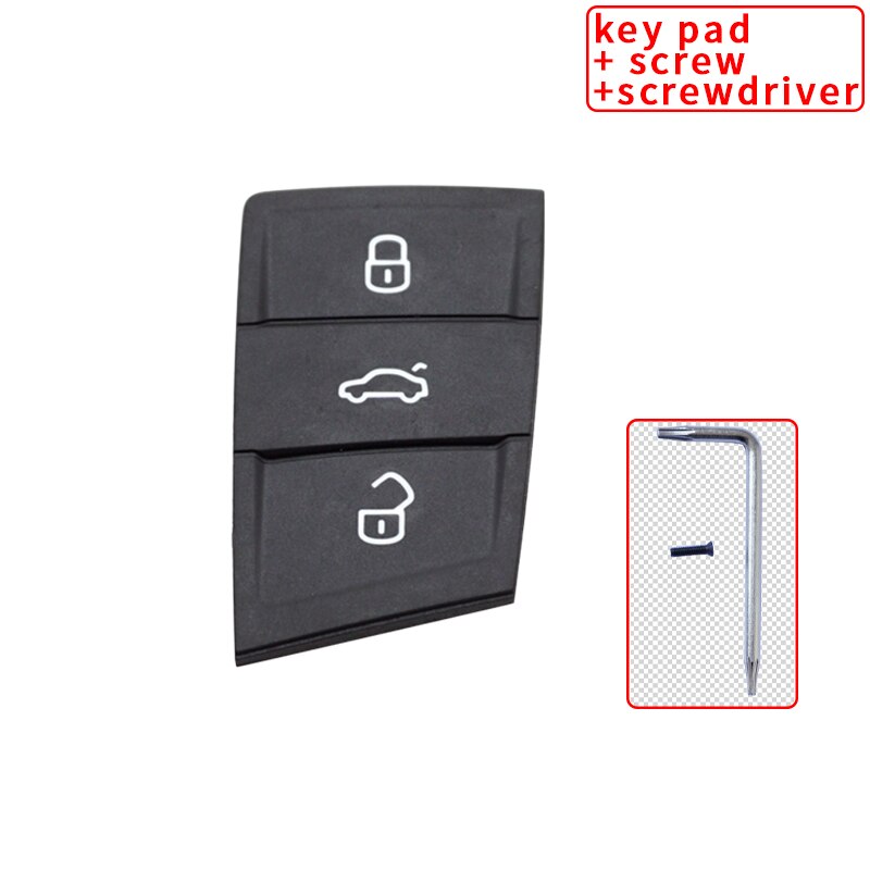 Cocolockey Shiny Metalen Deel Key Pad Voor Vw Gollf 7 MK7 Voor Skoda Octavia A7 Voor Seat Remote Keyless Auto metalen Deel Voor Golf Mk7: key pad