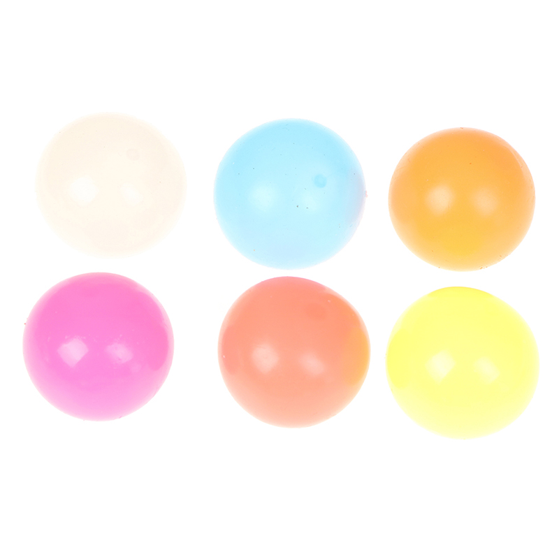 6Pcs Sticky Wall Balls Stress Relief Squeeze Stretchy Luminous Balls Toy 2022 Most Popular Lowest Price Year