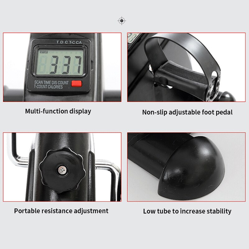 Indoor Mini Stepper Fitness Portable Bike Pedal Exerciser Leg Lose Weight Machine LCD Home Exerciser Bike Fitness Equipment