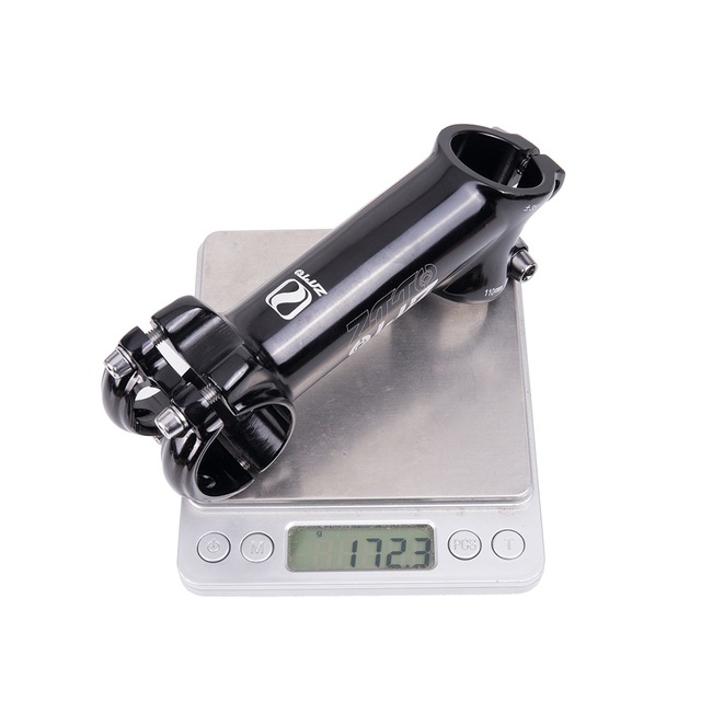MTB 70 90 110mm 35 grados de alta resistencia ligero 31,8mm vástago pulido para XC AM Mountain Road Bike piezas de bicicleta brillante: Black 110mm