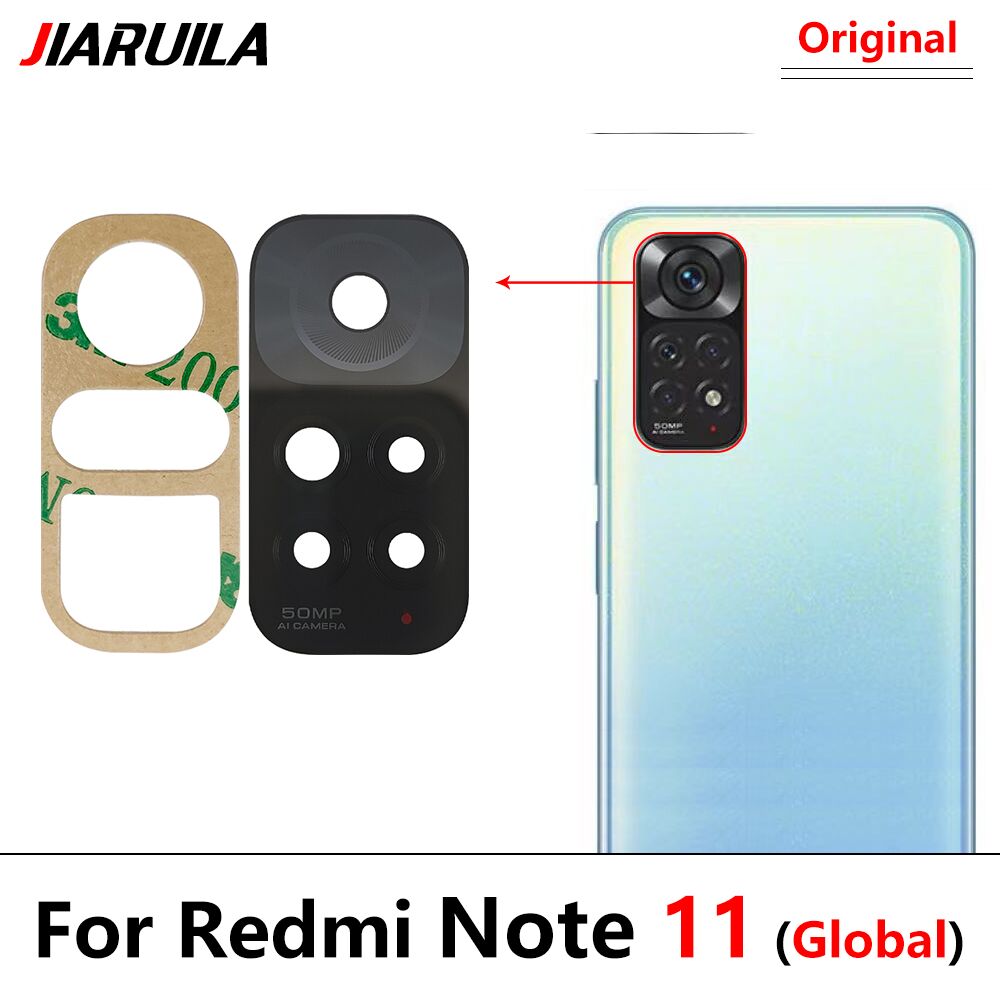 2Pcs， Original Camera Glass For Xiaomi Mi 8 10 Pro Lite Redmi 9C Note 11 6 7 8 9S 9 10 Pro 5G Max Back Camera Lens Glass + Glue: For Redmi Note 11