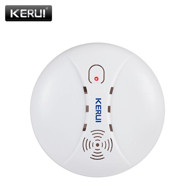 Kerui DIY Wireles Sicherheit Alarm System WIFI GSM Bewegung Sensor Heimat Einbrecher Sicherheit Alarm Bausatz 6 Sprachen Umschaltbar 120dB: 04 Rauch Detektor