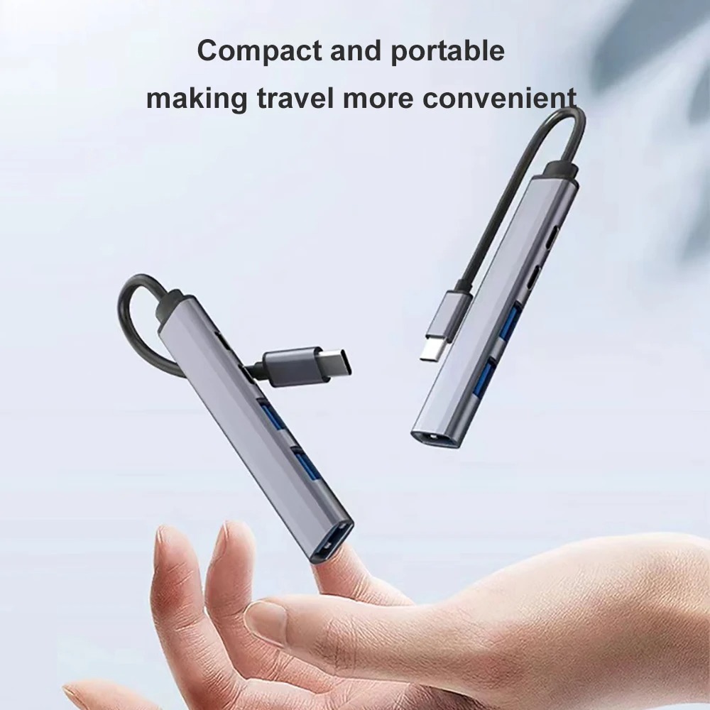 HUB USB C 5 en 2 tipo C a USB 3,0 HUB PD 65W adaptador divisor multi USB OTG para Lenovo Macbook Pro accesorios de computadora