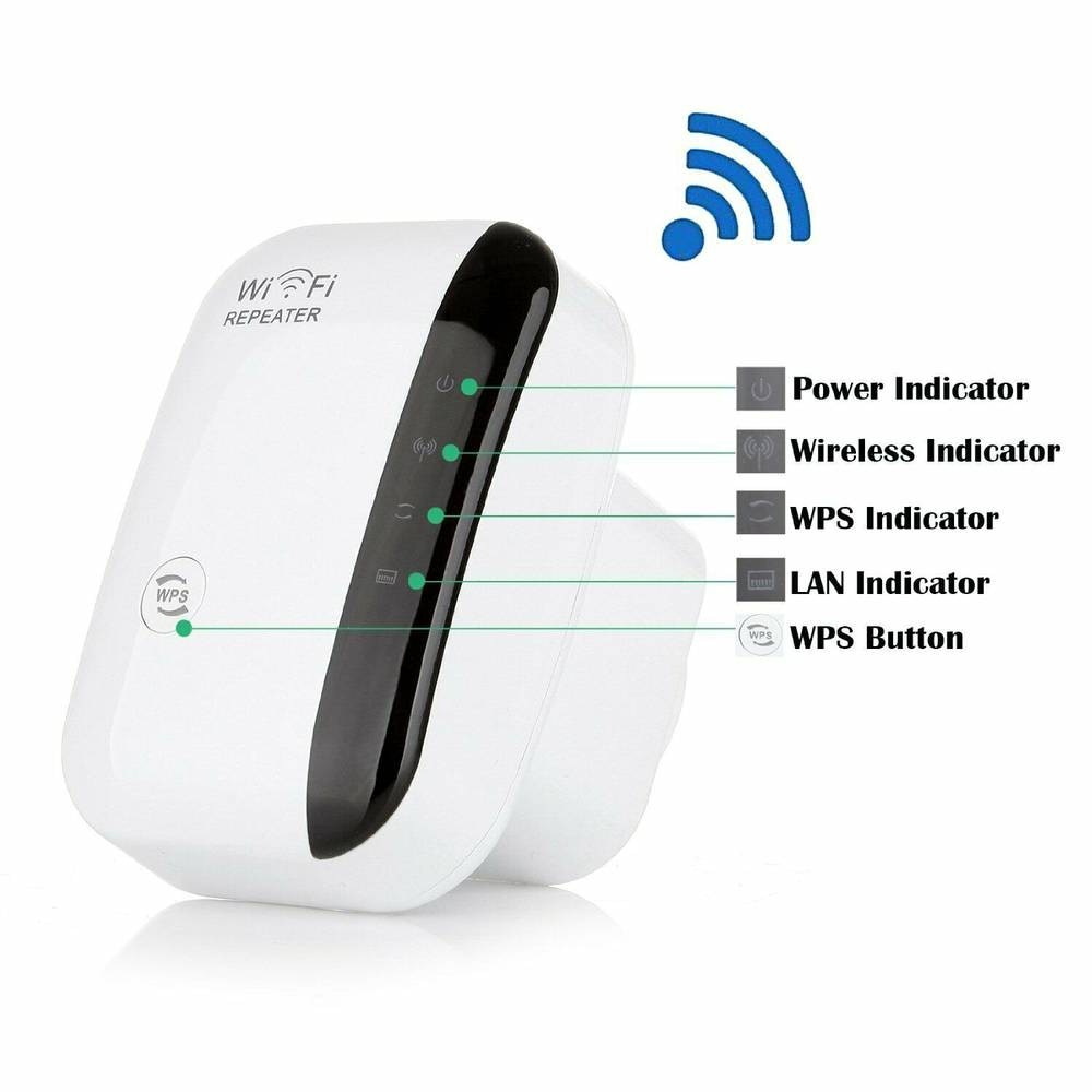 2.4 GHz Wireless 300Mbps Wi-Fi 802.11 AP Wifi Range Router Repeater Extender Booster Easy for Installation