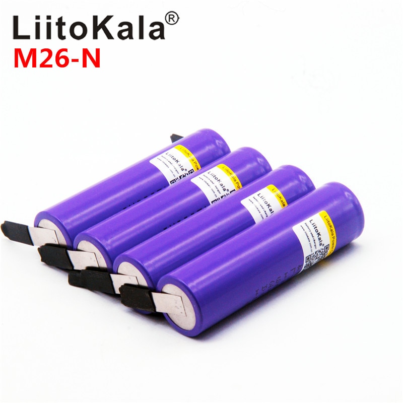 100% Originele Liitokala M26 18650 2600 Mah 10A 2500 Li-Ion Oplaadbare Batterij Power Veilige Batterij Voor Ecig/Scooter m26-N