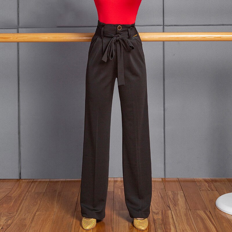 Ballsaal Moderne Tanz Hosen Weibliche Erwachsene Gerade Standard Latin Tanzen Praxis Kleidung Walzer Leistung Tragen DNV13585: Black / 32