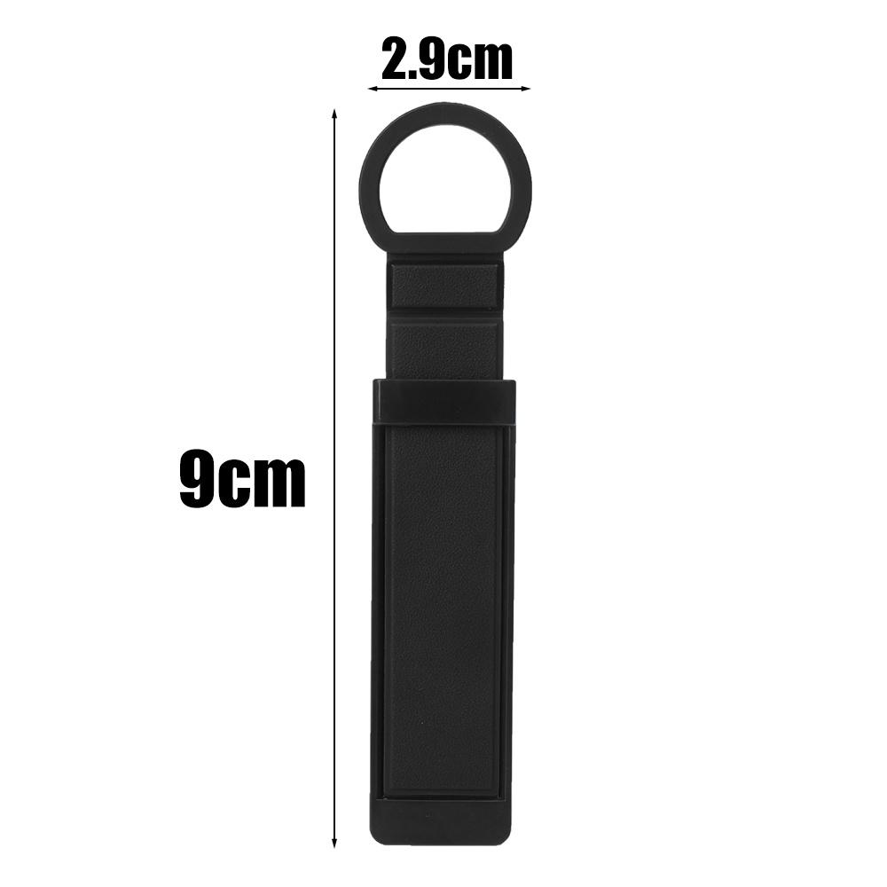 Support de doigt de bracelet universel, boucle Invisible, autocollant arrière de téléphone portable, support de bureau, poignée télescopique Push Pull: Black