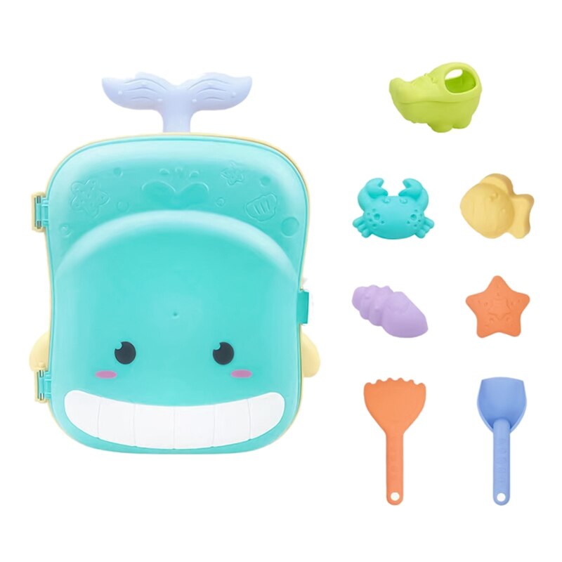 Beach Toys Backpack Baby Beach Sand Play Tools Children Sandbox Set Summer Sand Water Game Play Toys For Kids: TOY13539BL