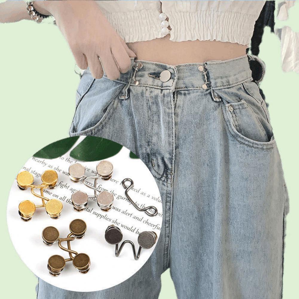 Wear Resistant 1 Set Durable Tight Trousers Snap Button Titanium Steel Pants Snap Fastener for Men