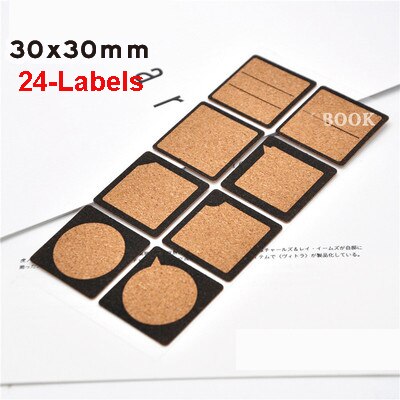 24/48 stuks handgemaakte houten etiketten, stickers, verpakkingsetiketten, afsluitlabels, keukenpotten, bekers, decoratieve labels, planner, album, zelfklevende sticker: G