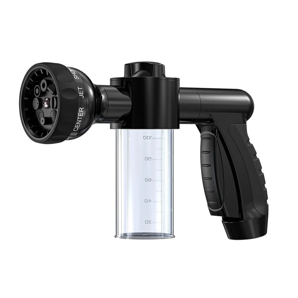 Pulvérisateur de douche pour chien 8 en 1, pistolet de pulvérisation de voiture de jardin, fixation de tuyau haute pression, distributeur de savon, buse de bouteille, outil de douche: Kaki foncé